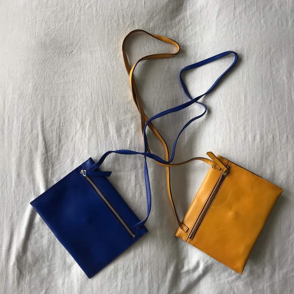 GAP Leather Crossbody Bags | (1) Blue (1) Mustard Yellow - Picture 5 of 14